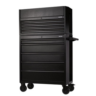 Draper 24248 BUNKER 9 Drawer Combined Roller Cabinet and Tool Chest, 36", Black