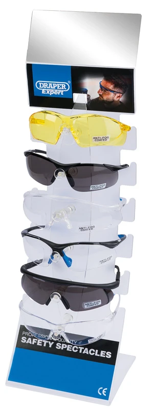 Draper 23341 Countertop Display of Six Safety Spectacles