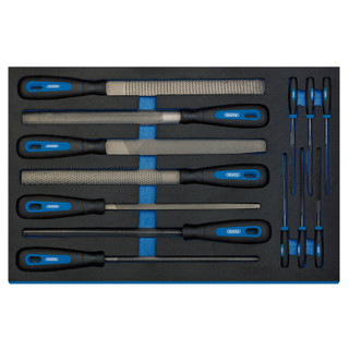 Draper 63513 Hand File Set in 3/4 Drawer EVA Insert Tray (13 Piece)