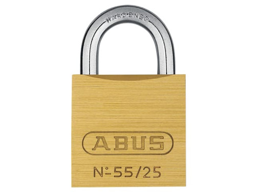 ABUS Mechanical 35073 55/25mm Brass Padlock Carded - ABU5525C
