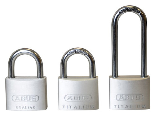 ABUS Mechanical 56380 64TI/40mm TITALIUM™ Padlock Triple Pack (1 Long Shackle) - ABU64TI4063T
