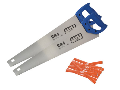 Bahco 244-22-2P-PHB 2 x 244 Hardpoint Handsaw 550mm (22in) & Pack of 10 Pencils - BAH24422PEN - main image