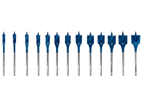 Bosch Powertool Accessories 2608900336 EXPERT Self Cut Speed Spade Drill Bit Set, 13 Piece - BPA608900336