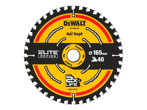 DeWALT Power Tools DT10640-QZ ELITE™ Series Framing Circular Saw Blade 165 x 20mm x 40T - DEWDT10640QZ