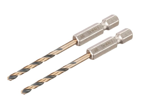 DeWALT Power Tools DT20602-QZ BLACK&GOLD Hex HSS-G Drill Bits (2) 3.0mm - DEWDT20602QZ