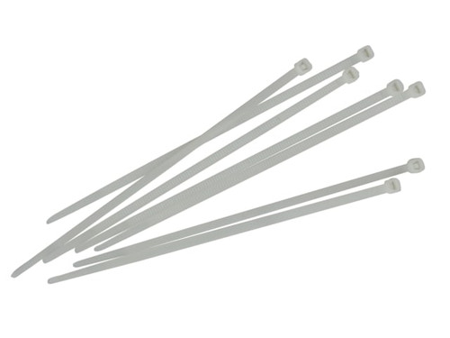 Faithfull FAICT150W Cable Ties White 3.6 x 150mm (Pack 100) - FAICT150W