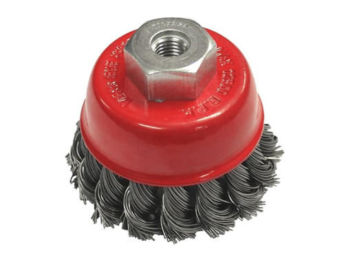 Faithfull FAIWBT65 Wire Cup Brush Twist Knot 65mm M14x2, 0.50mm Steel Wire - FAIWBT65