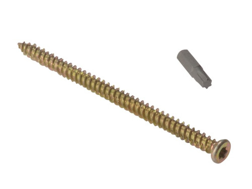 ForgeFix 10CFS52 Concrete Frame Screw TORX® Compatible High-Low Thread ZYP 7.5 x 52mm Bag 10 - FORCFS52G