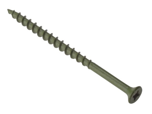 ForgeFix DS4555T Decking Screw Pozi Compatible ST Green Anti-Corrosion 4.5 x 55mm Tub 1000 - FORDS4555T