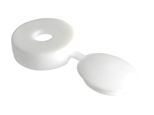 ForgeFix 100HCC0 Hinged Cover Cap White No. 6-8 Bag 100 - FORHCC0M
