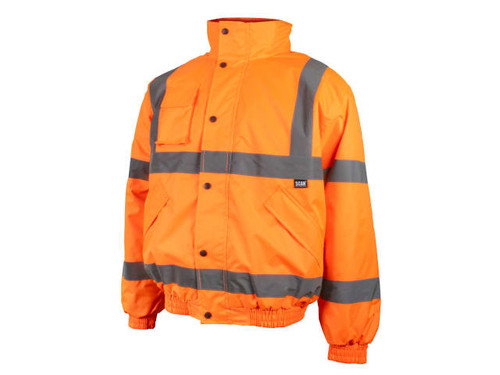 Scan UC804-O Hi-Vis Bomber Jacket Orange - L (44in) - SCAHVBJLO
