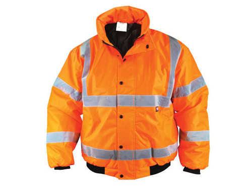Scan UC804-O Hi-Vis Bomber Jacket Orange - M (41in) - SCAHVBJMO