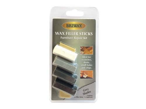 Briwax BWSWSGRY Wax Filler Sticks Grey Shades (Pack 4)