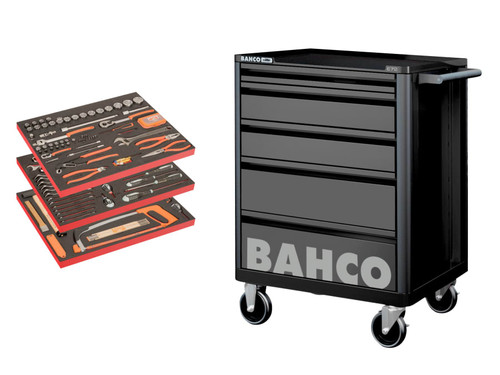 Bahco BASIC Tool Trolley General Purpose Tool Kit, 158 Piece