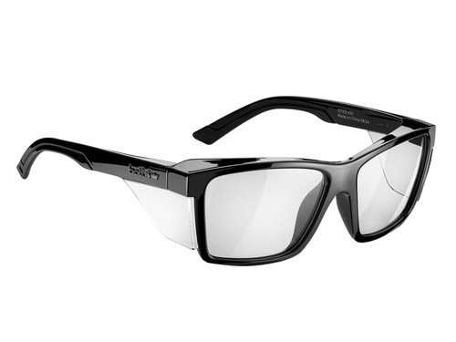 Bolle Safety STK42N10E STKS 420 Black Gloss Frame Safety Glasses - Clear