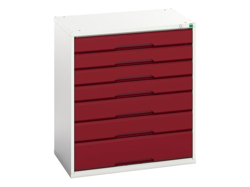 Bott 16925129.24 Verso 7 Drawer Cabinet 800 x 900mm Crimson Red