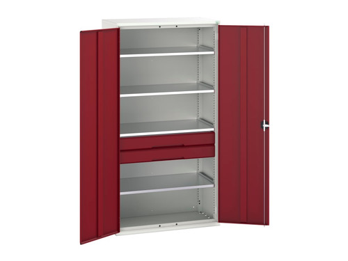 Bott 16926574.24 Verso Kitted Cupboard 4 Shelf + 2 Drawer 1050 x 2000mm Crimson Red