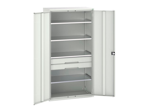 Bott 16926574.16 Verso Kitted Cupboard 4 Shelf + 2 Drawer 1050 x 2000mm Light Grey