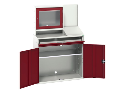Bott 16928022.24 Verso Computer Cupboard 1050 x 550 x 1650mm Crimson Red