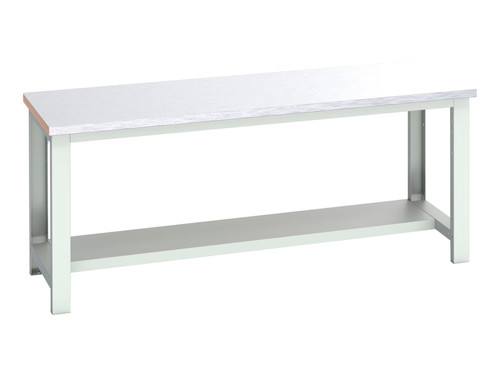 Bott 41003659.16V Cubio Bench with Half Shelf, Steel Clad Top 2000 x 750mm