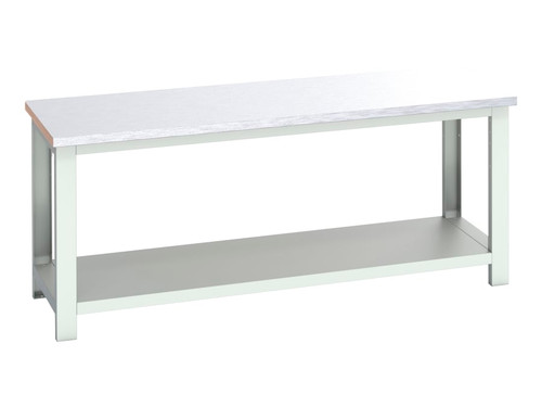 Bott 41003671.16V Cubio Bench with Shelf, Steel Clad Top 2000 x 750mm