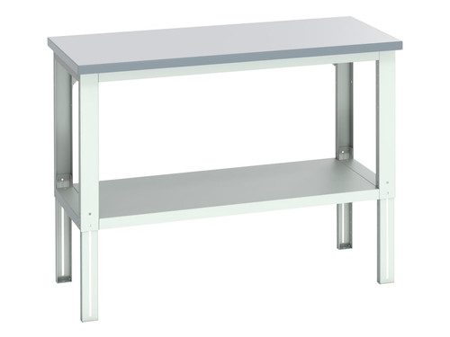 Bott 41003677.16V Cubio Adjustable Bench with Shelf, Laminate Top 1500 x 750mm