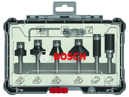 Bosch Powertool Accessories 2607017470 PRO Router Bit Trim and Edging Set, 6 Piece