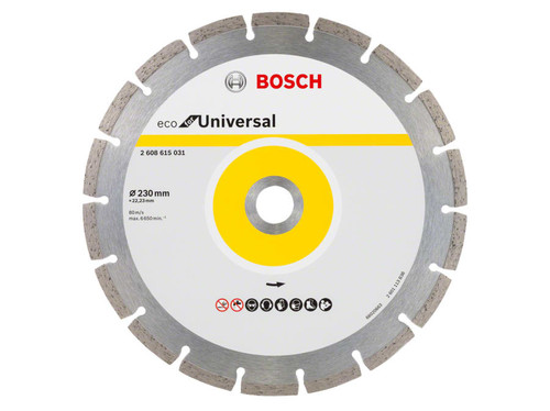 Bosch Powertool Accessories 2608615031 Eco for Universal Segmented Diamond Cutting Disc 230 x 22.23mm