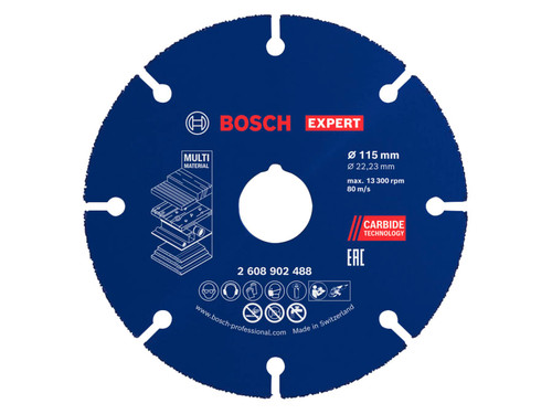 Bosch Powertool Accessories 2.608.902.488 EXPERT Multi Material Carbide Cutting Disc 115mm