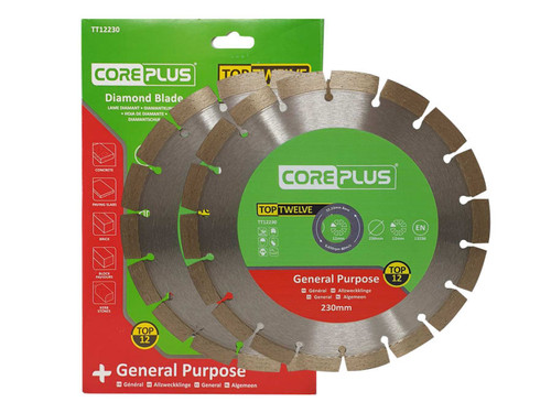 CorePlus CORTT122302 Top Twelve Diamond Blade Twin Pack 230mm