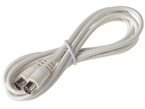 Dencon 7076 Male To Male Coax Lead 4m White 7076