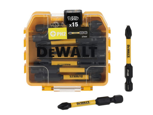 DEWALT Power Tools DT70913T-QZ DT70913T FlexTORQ Bits PH2 x 57mm (Tic Tac of 15)