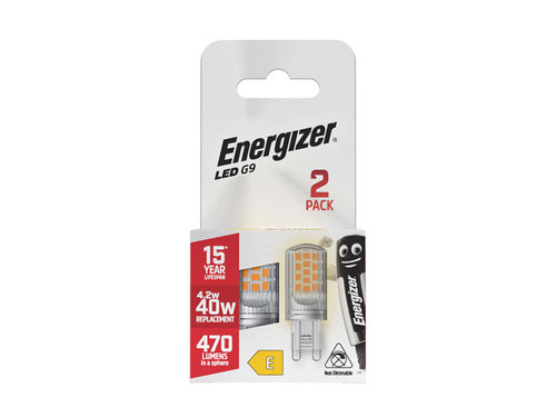 Energizer® S29491 LED G9 470 Lumens 4.2W 2700K x 2 S29491