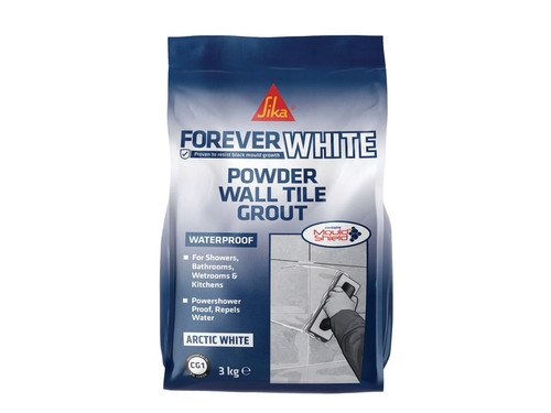 Everbuild Sika 852167 Sika® Forever White Powder Wall Tile Grout 3kg