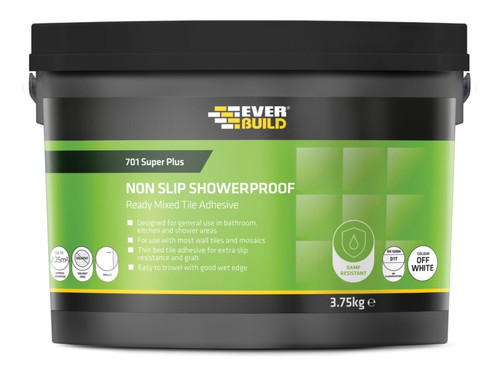 Everbuild Sika 487067 701 Non Slip Tile Adhesive 5L/7.5kg