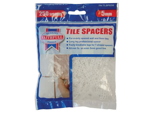 Faithfull FAITLSP5250 Tile Spacer Long Leg 5mm (Bag 250)