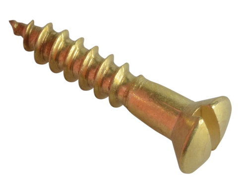 ForgeFix FPRAH346BR Wood Screw Slotted Raised Head Solid Brass 3/4in x 6 ForgePack 25
