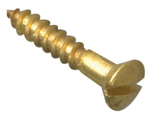 ForgeFix FPRAH584BR Wood Screw Slotted Raised Head Solid Brass 5/8in x 4 ForgePack 40