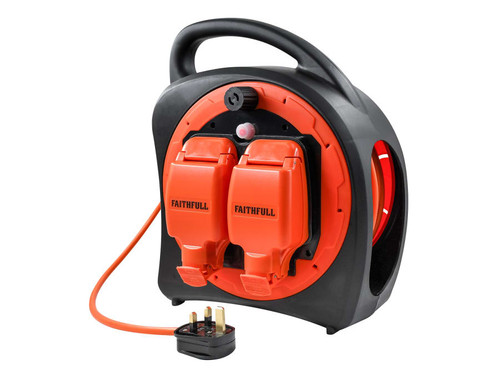 Faithfull Power Plus FPPCR18MW Outdoor Cable Reel IP54 230V 18M 13A