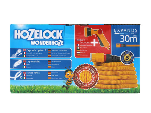 Hozelock 100-101-261 Wonderhoze 30m + Multi Spray Gun 100-101-261