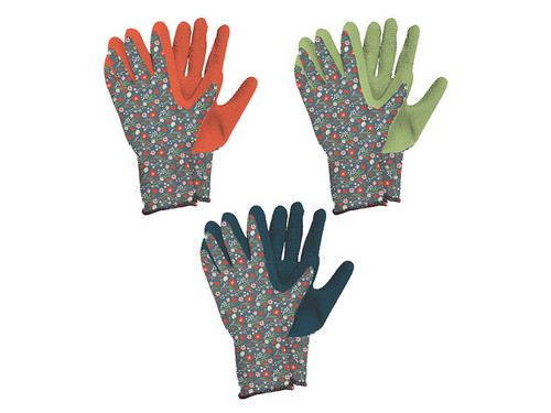 Kent & Stowe 70105448 Weed Gloves 3Pk Meadow Flower Medium