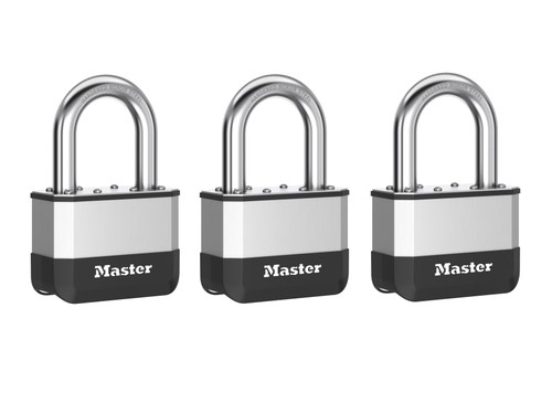 Master Lock PK1EURTRILF Elite™ Laminated 45mm Padlock - 38mm Shackle (Pack of 3)