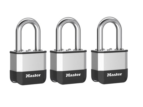 Master Lock PK5EURTRILF Elite™ Laminated 52mm Padlock - 38mm Shackle (Pack of 3)