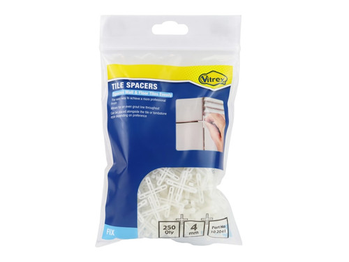 Vitrex 102041 Floor Tile Spacers 4mm (Pack 250)