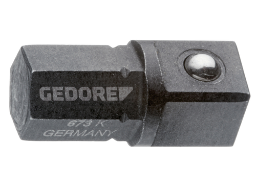 Gedore 2000245 673 K Insert holder short 1/4" hexagonal - 1/4" square