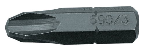Gedore 6541590 690 3 S-010 Screwdriver bit 1/4", value pack 10 pieces, cross recess PH 3