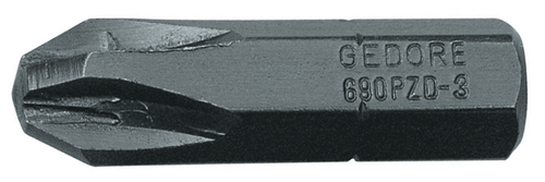 Gedore 6552870 690 PZD 2 S-010 Screwdriver bit 1/4", value pack 10 pieces, PZ 2