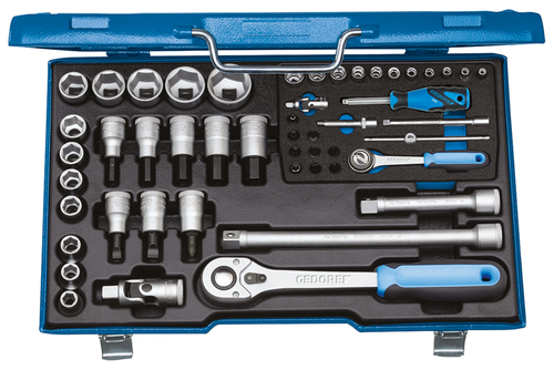 Gedore 6157490 19 V20 U-10 Socket wrench set 1/4" 1/2" 50-piece 4-30 mm