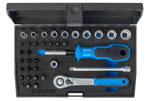 Gedore 2010348 D 20 KAU-20 Socket wrench set 1/4" 37 pieces UD-IN-IS-PH-PZ-TX