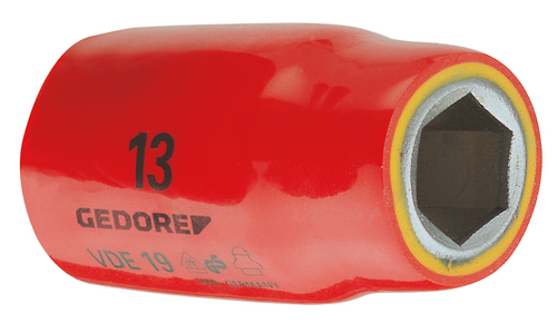 Gedore 6122940 VDE 19 13 VDE Socket 1/2" hexagonal 13 mm